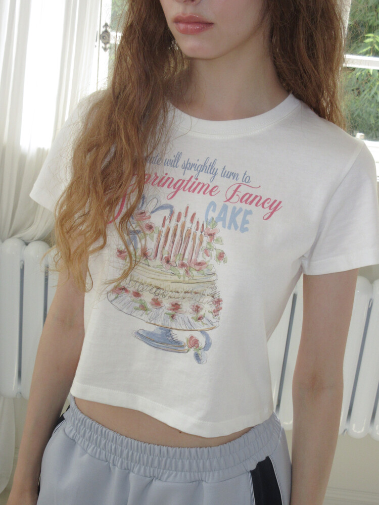【DIMANCHE】DIMANCHE CAKE CROP T-SHIRT image_1659163487591.jpg