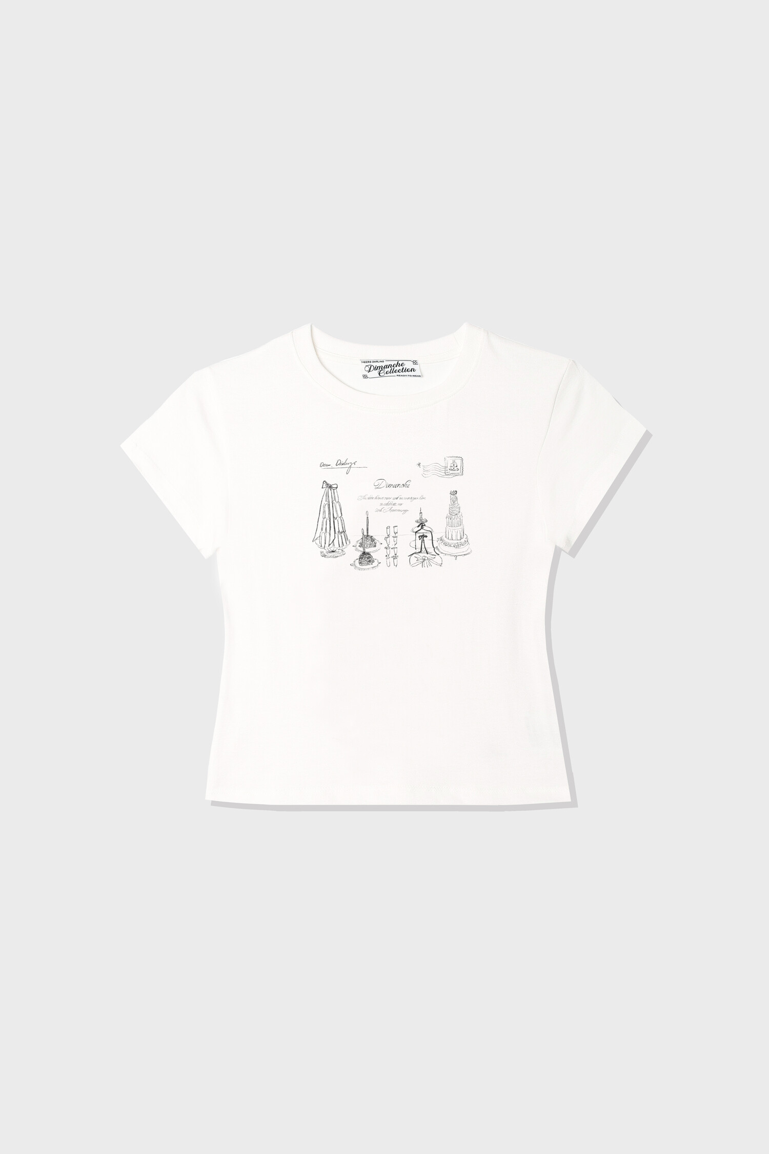 【DIMANCHE】ANNIVERSARY CARD T-SHIRT ANNIVERSARY CARD T-SHIRT