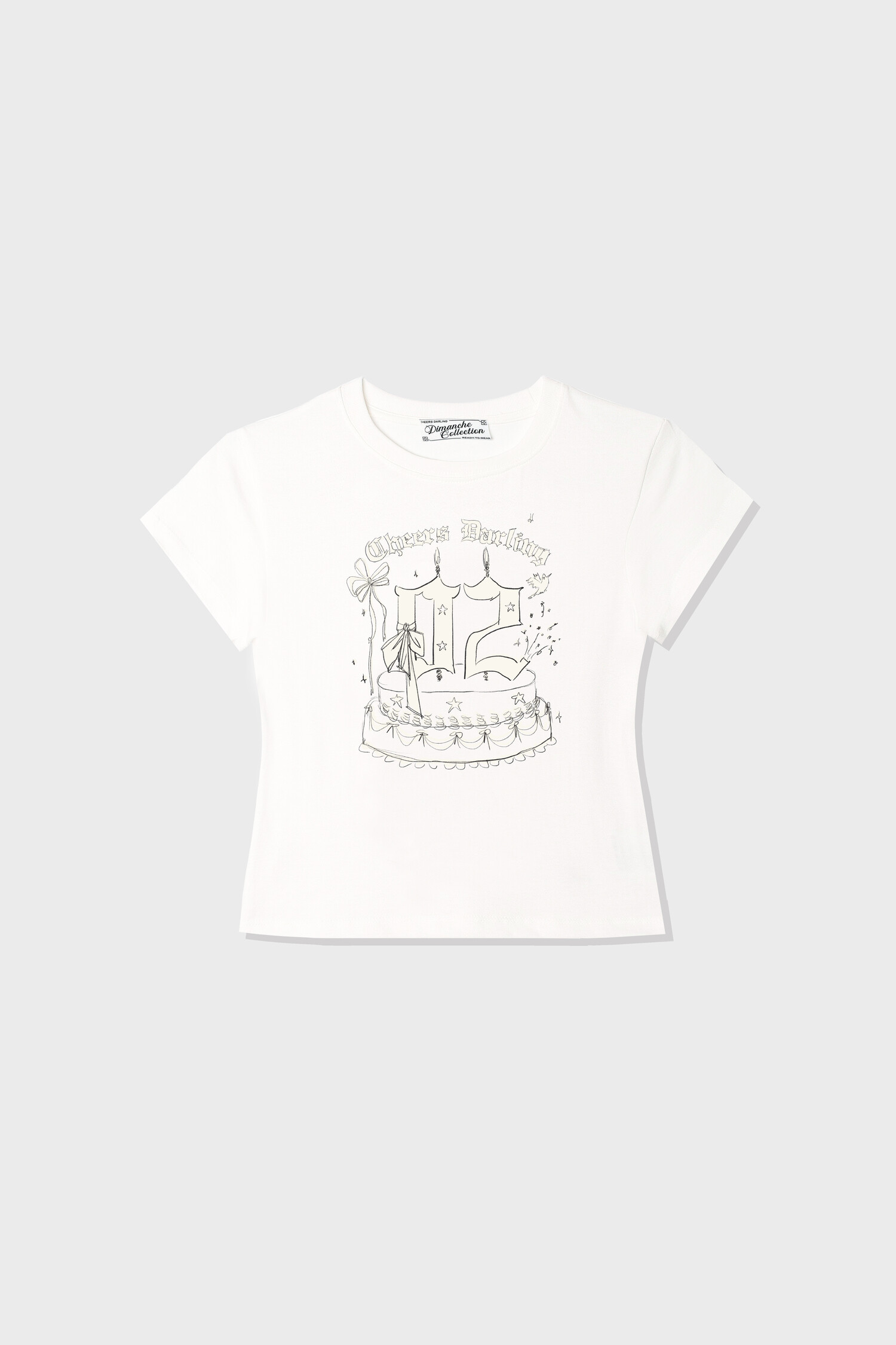 【DIMANCHE】NUMBERING CAKE T-SHIRT NUMBERING CAKE T-SHIRT
