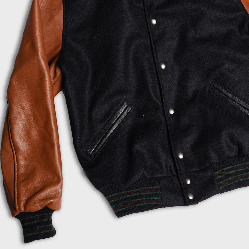 SETTLEMIER'S VARSITY JACKET COAT BLACK