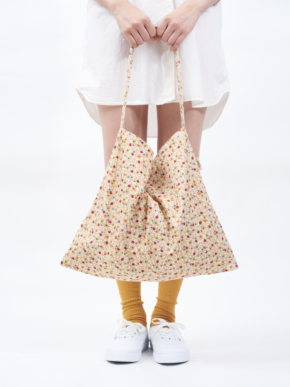 maison creme☆Floral eco bag Floral eco bag _ Yellow