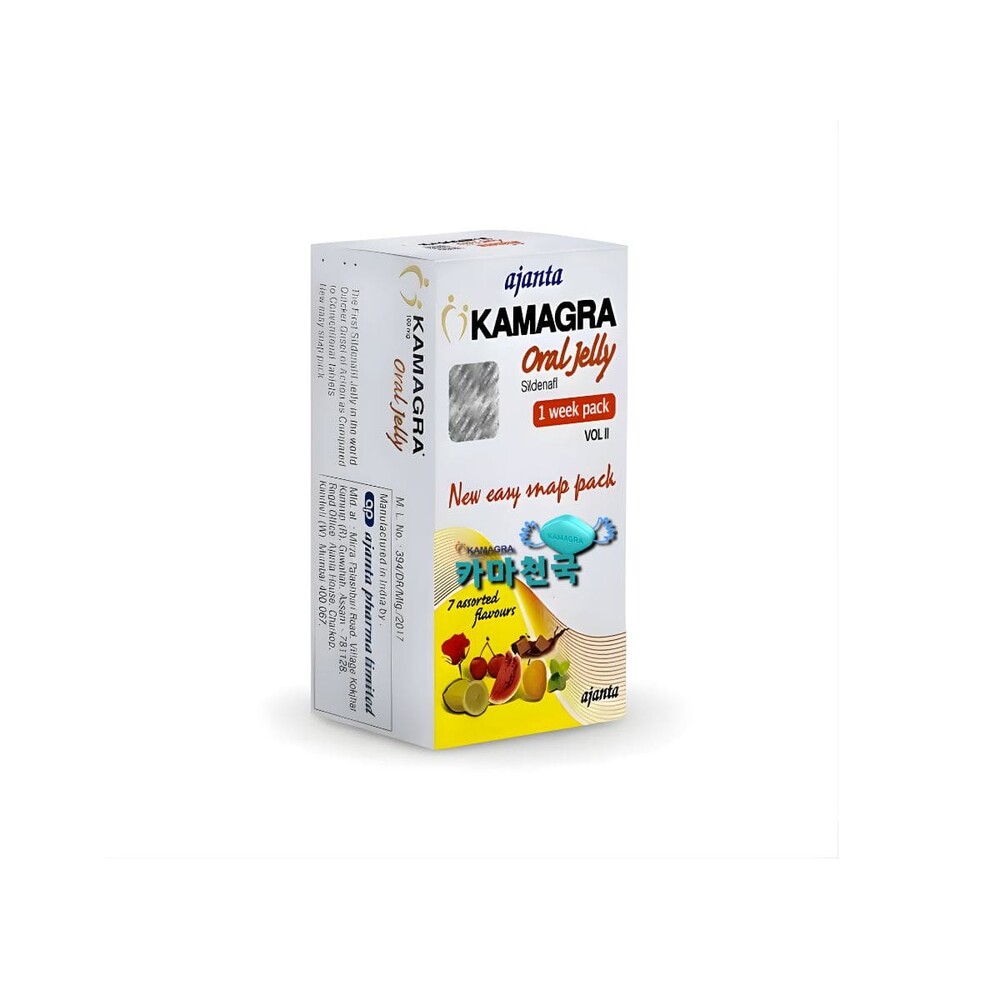 카마천국 정품 카마그라젤 이미지 – Kamagra Oral Jelly 효능, 맛 종류, 복용법, 빠른 효과 설명. Ajanta Pharma 정품 인증.