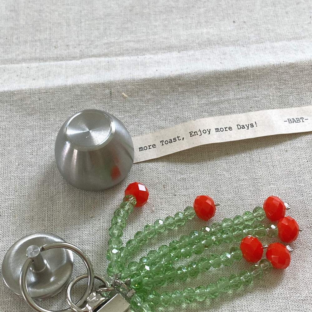 BABT apple key ring (hand made)