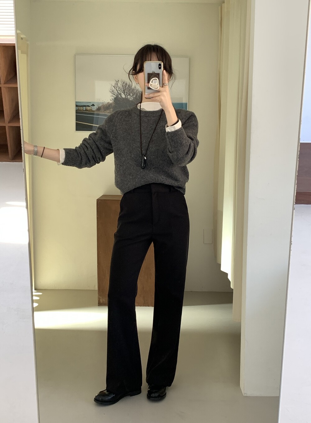 BASIC NAPPING STRAIGHT SLACKS