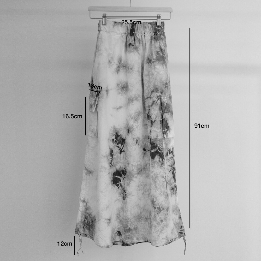Tiedye Cargo Skirts_Pink