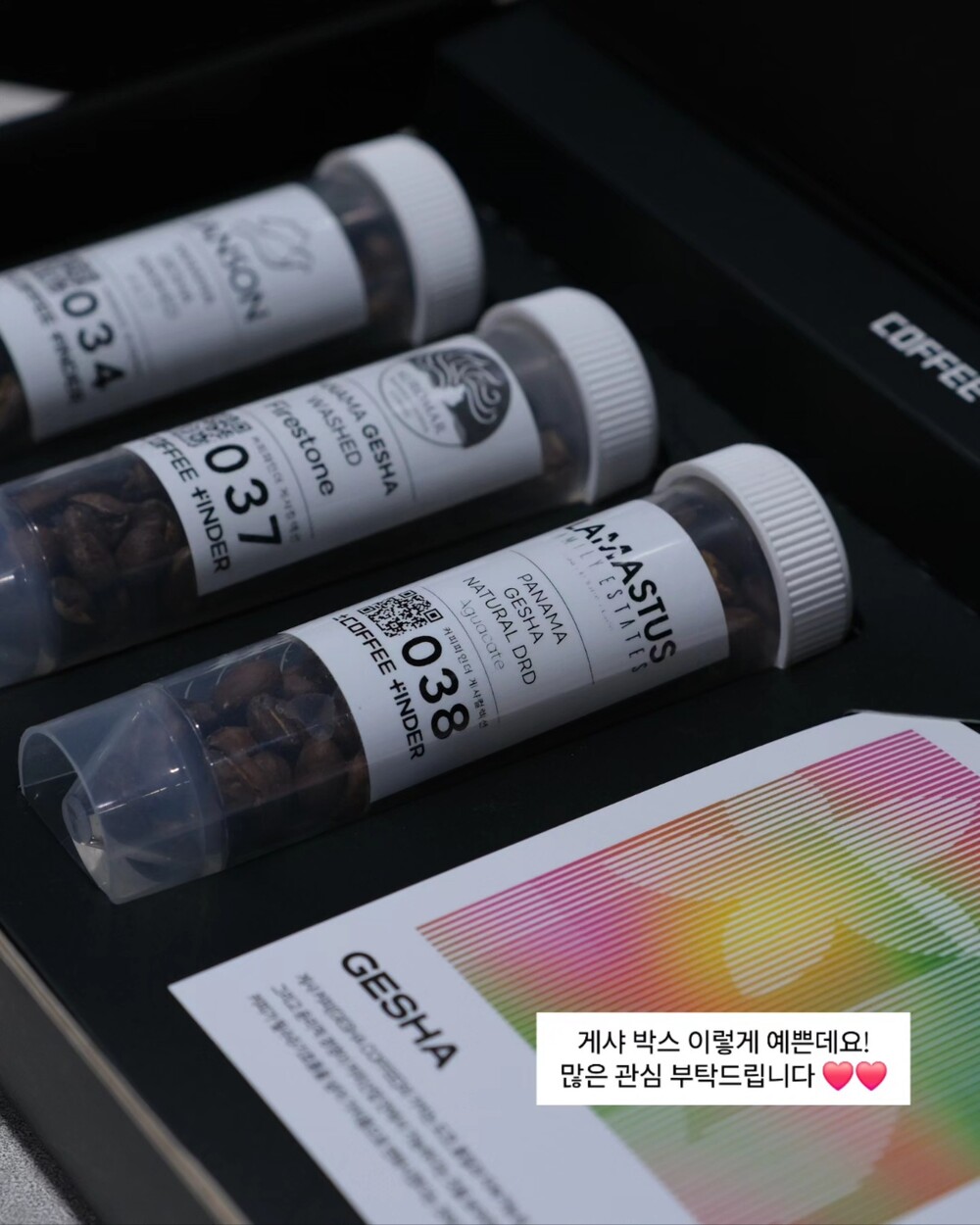 커피파인더 게샤 선물 박스