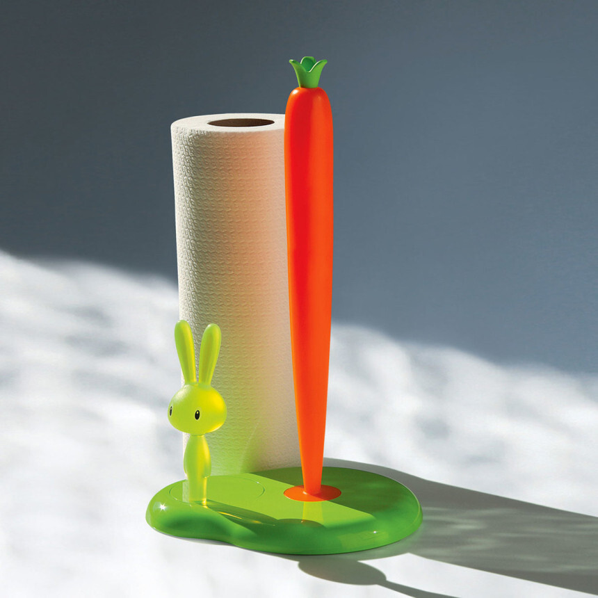 Alessi Bunny & Carrot Kitchen Roll Holder White | END