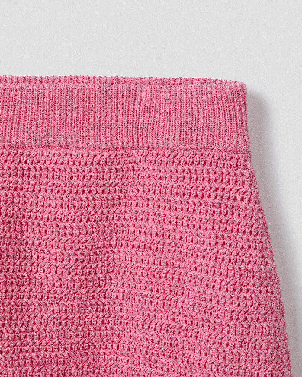 Crochet Mini Skirt Pink