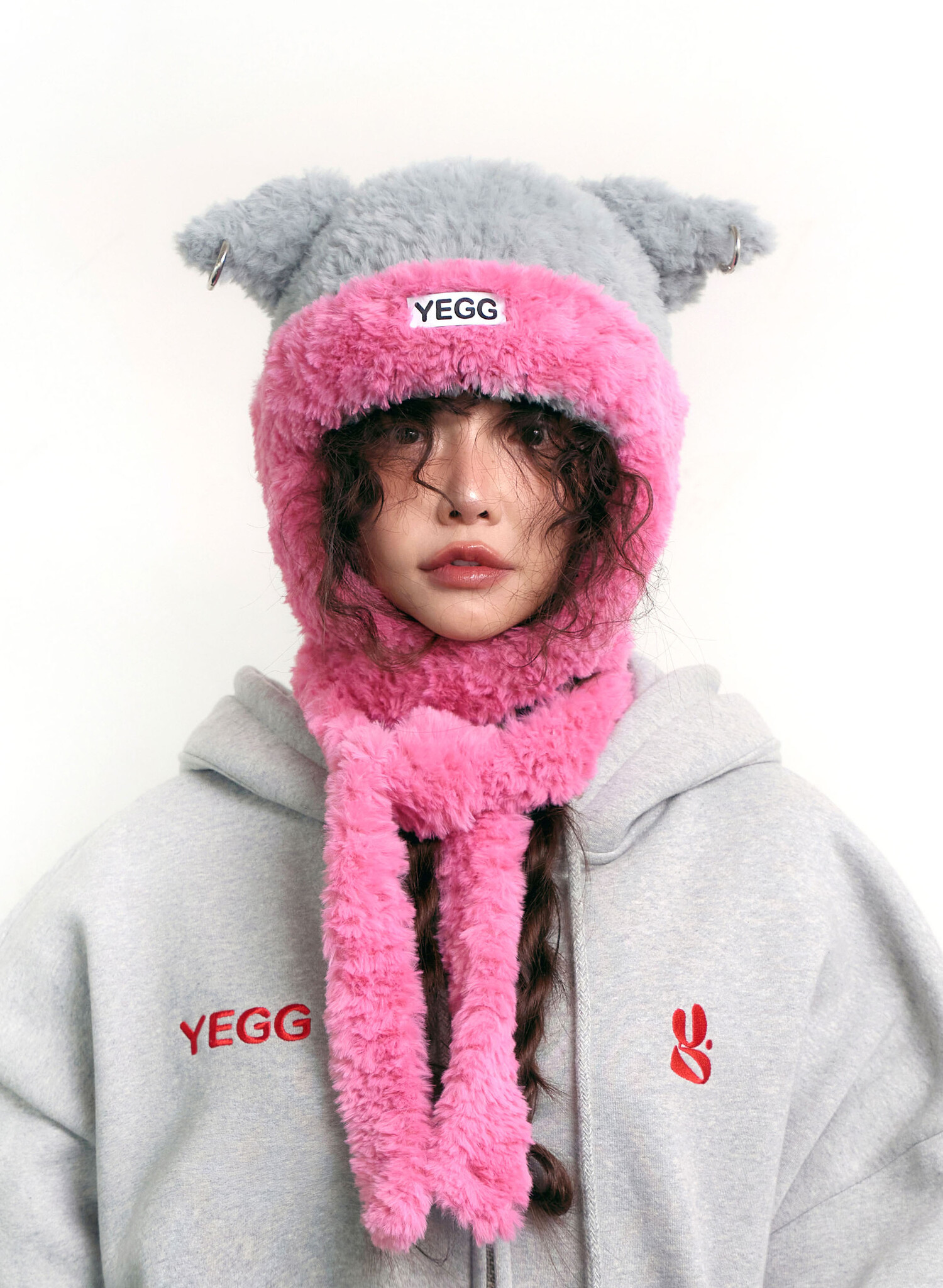 YEGG★韓国★人気★Piercing wing scarf hat - 4 colors Piercing wing scarf hat - blue