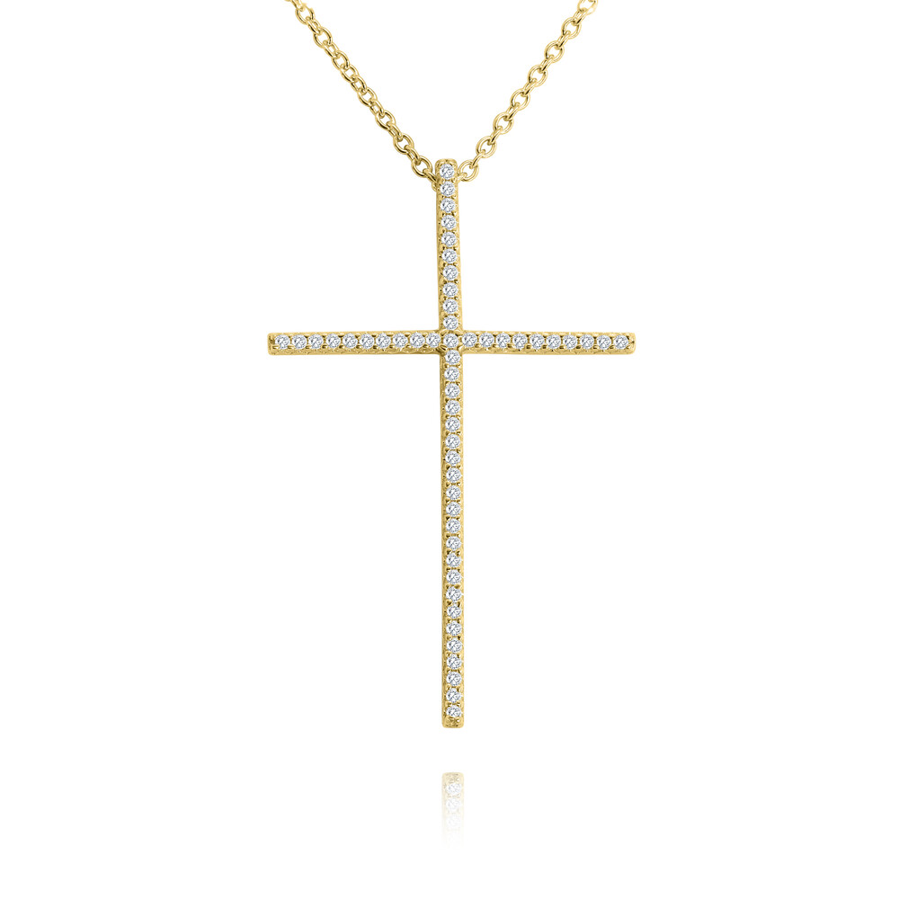 Leeds 골드 크로스 네크리스