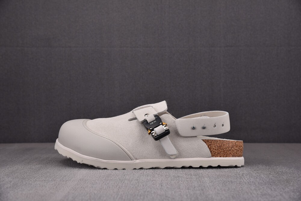 [BQ] 디올 x 버켄스탁 토키오 뮬 펠트 울 누벅 카프스킨 그레이03