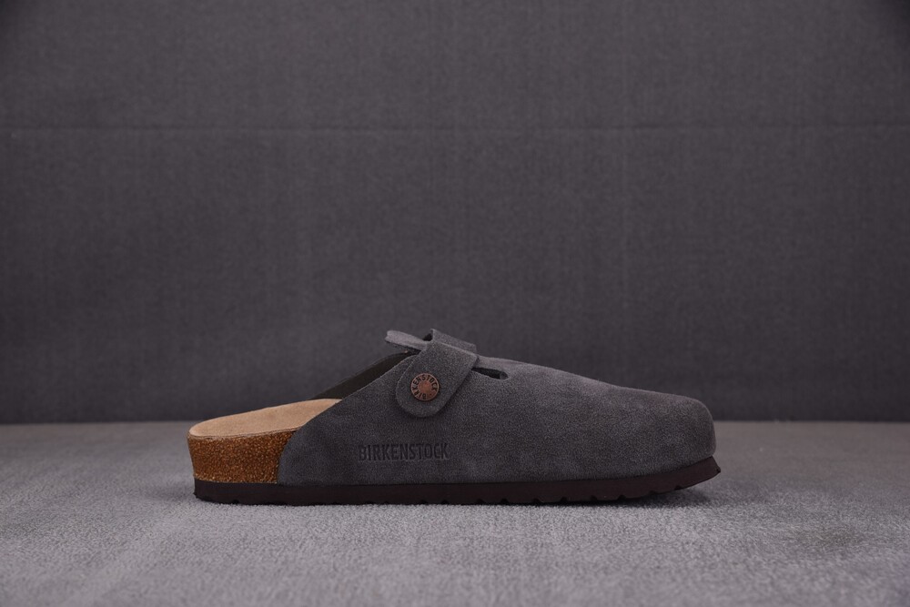 BIRKENSTOCK BOSTON SOFT FOOTBED TAUPE gray