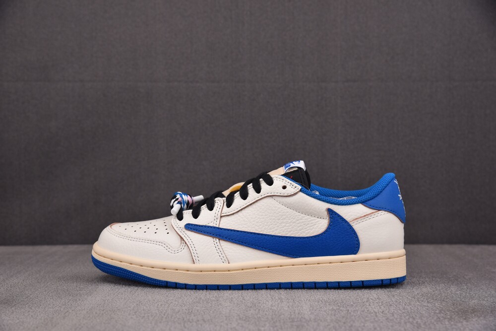 【LJR】Fragment Design x Travis Scott Air Jordan 1 Low OG SP 闪电倒钩2.0 白蓝 DM7866-104
