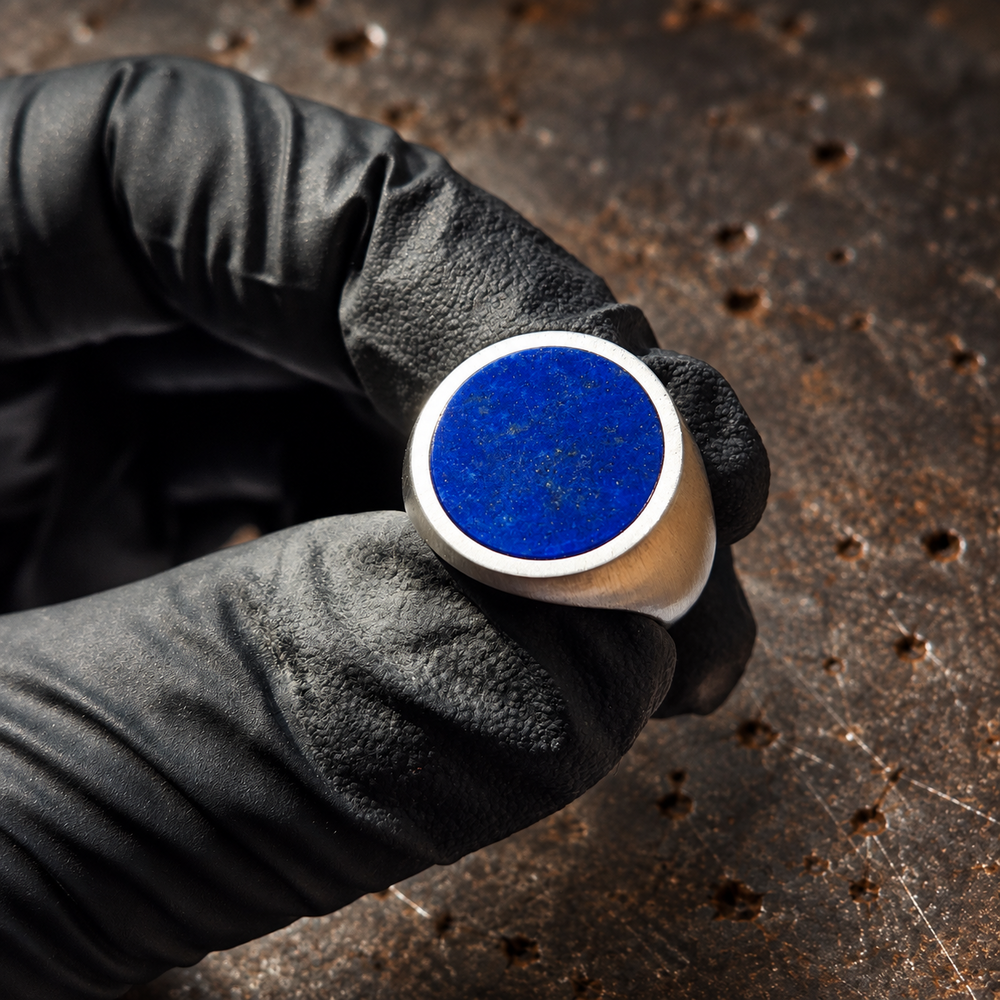 BLUE DAWN RING 스톤 근접
