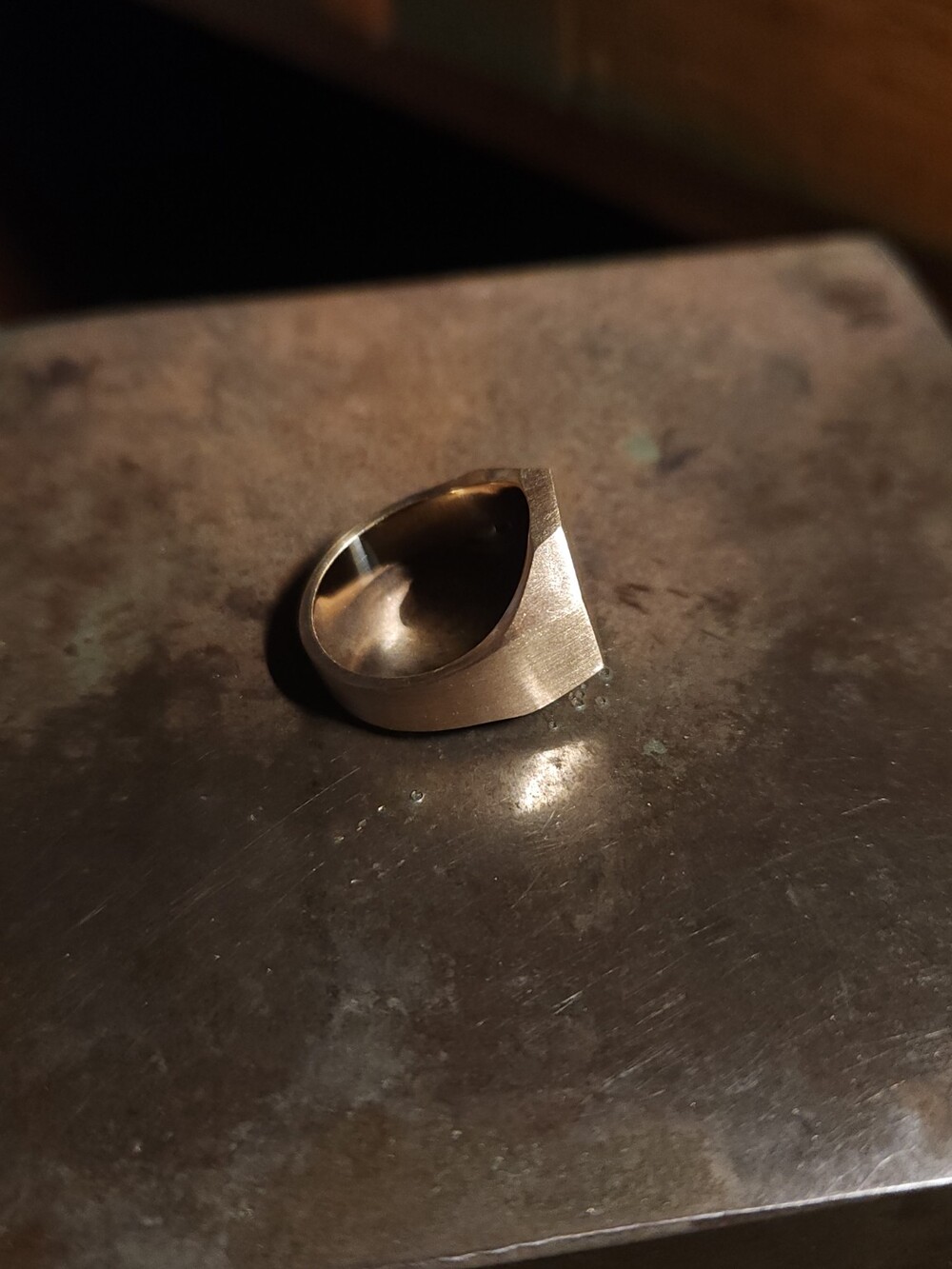18K OCTAGON GOLD RING 실물 사진 4