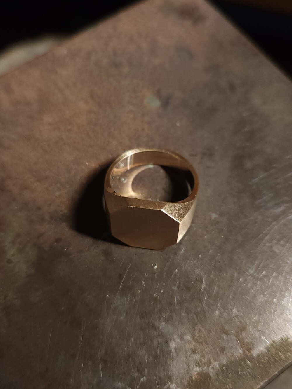 18K OCTAGON GOLD RING 실물 사진 5