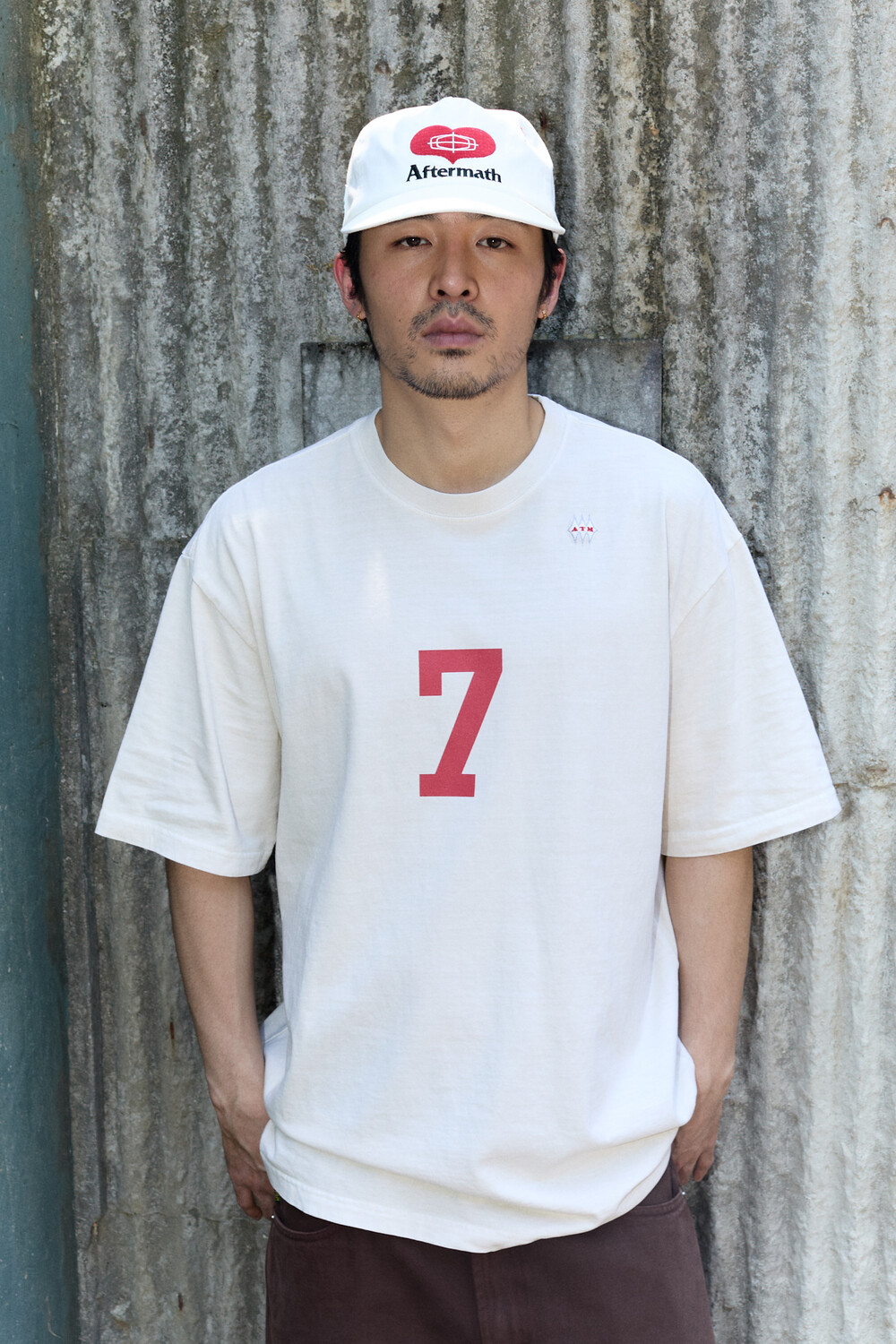 ATM LOVE 5PANNEL BALL CAP (OFF WHITE)