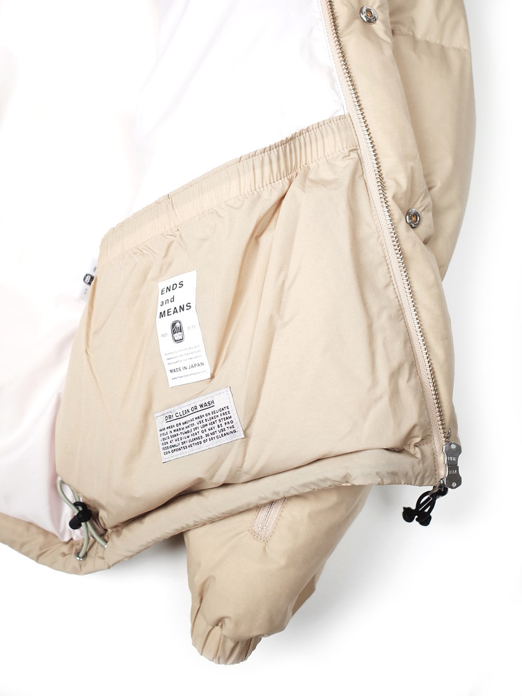 ENDS and MEANS Down jacket light beige