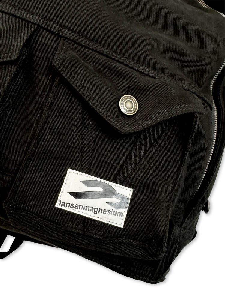 Trucker Jacket Backpack in Black