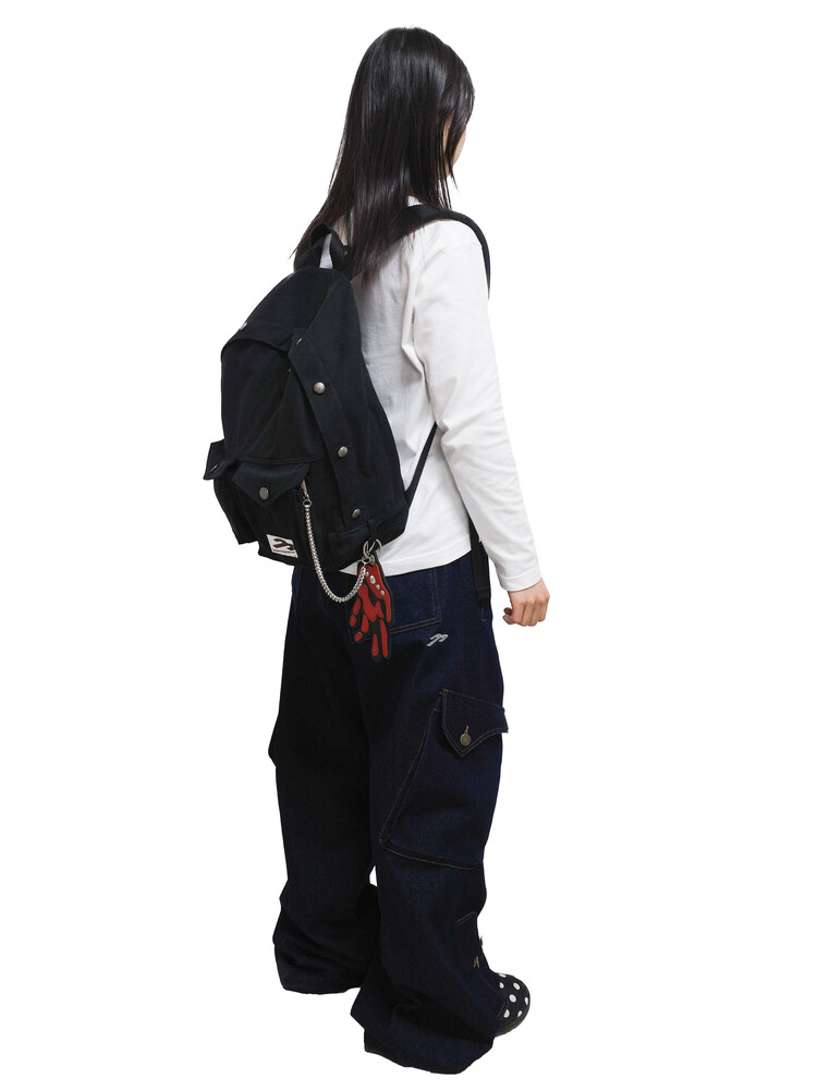 Trucker Jacket Backpack in Black