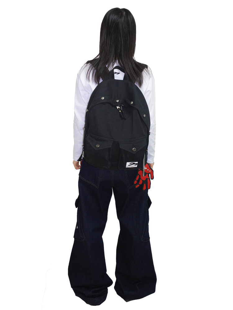 Trucker Jacket Backpack in Black