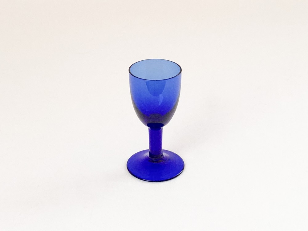 1950s bristol blue stem glass