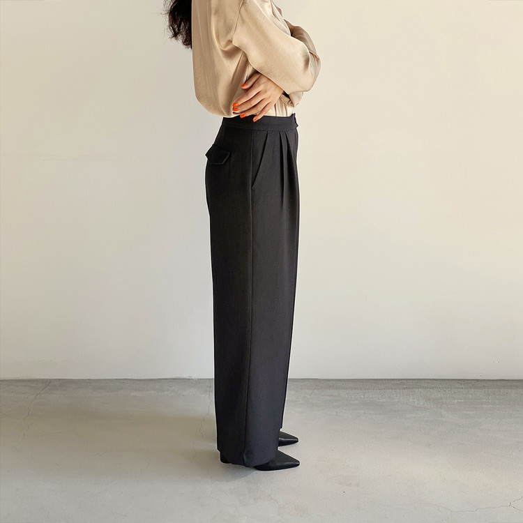 Two Tuck Wide Pants (2 color)
