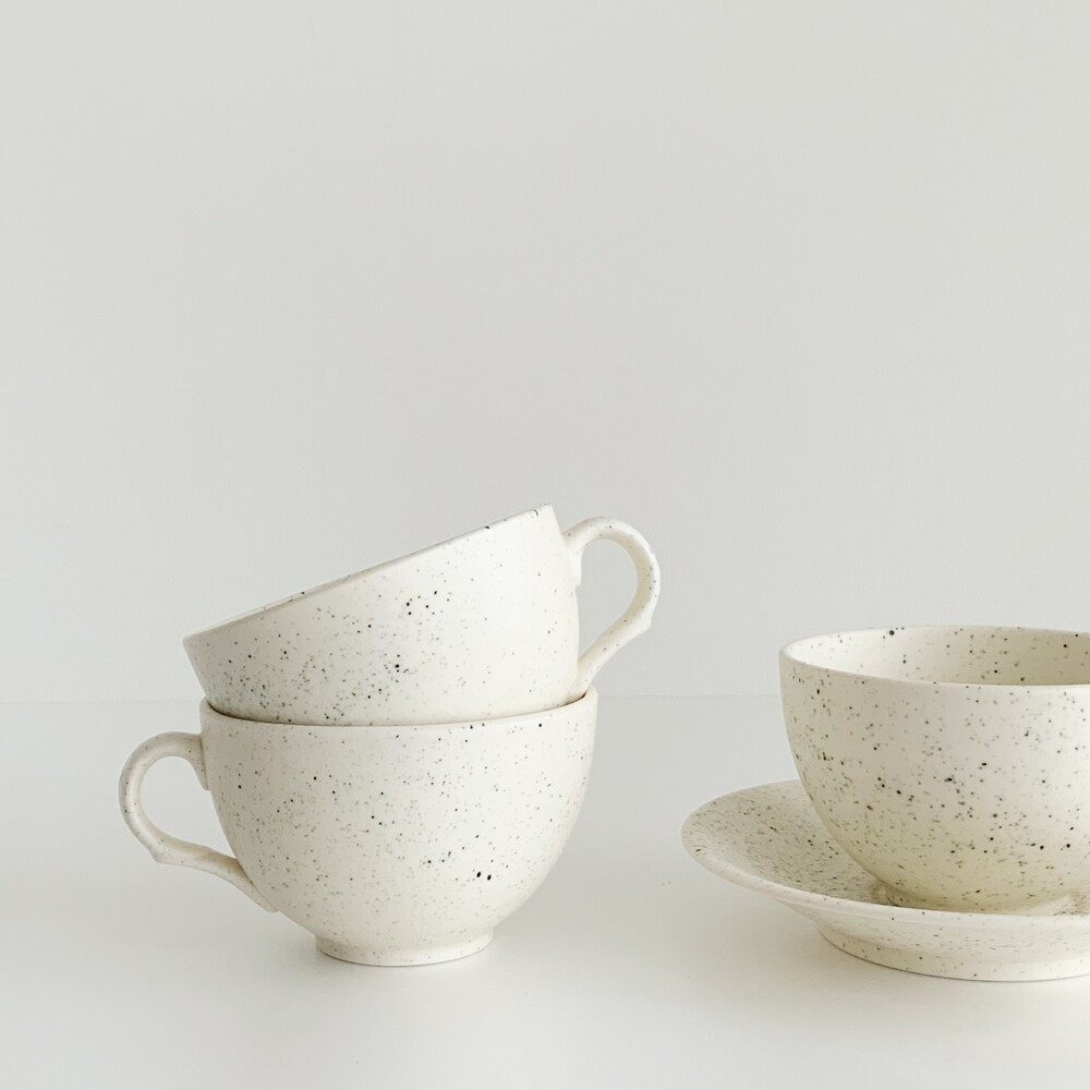 (B Grade) Lpm Oatmeal Cup And Saucer