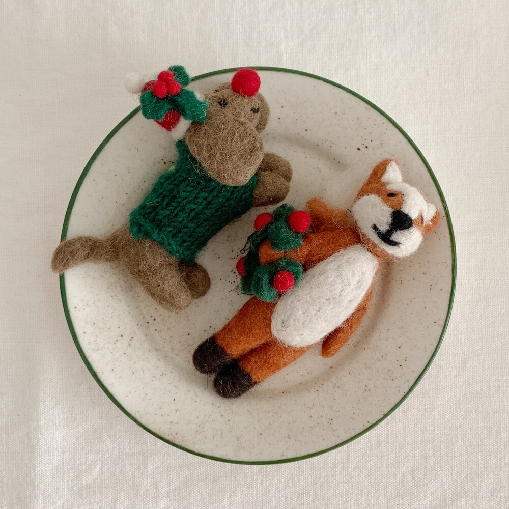Handmade Needle Felt Rudolph ornament