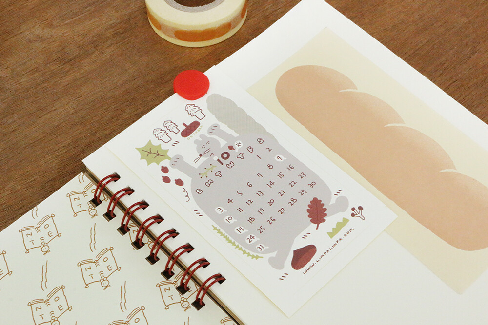 (소진시까지) 2021 Animal friends calendar sticker