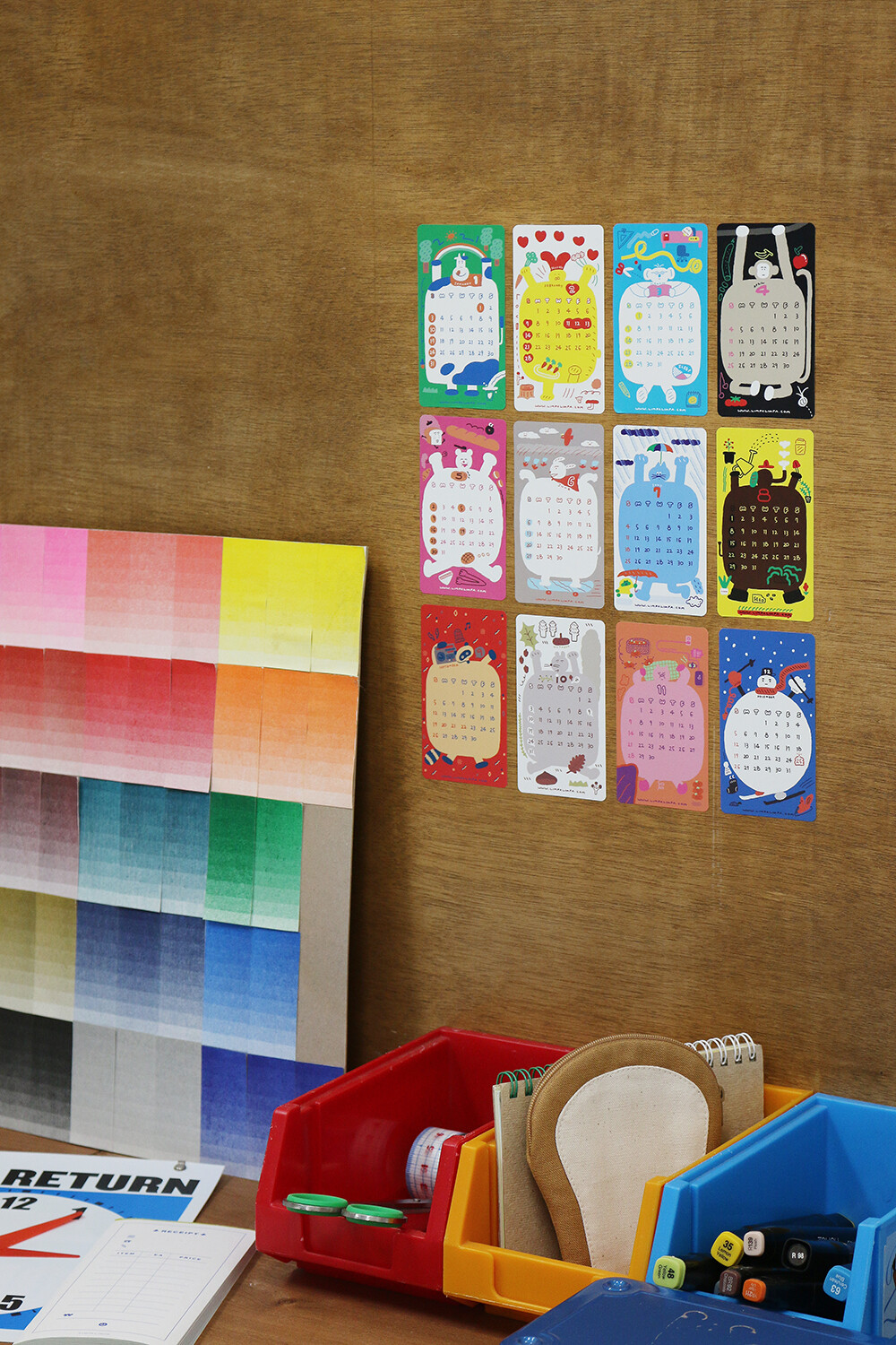 (소진시까지) 2021 Animal friends calendar sticker