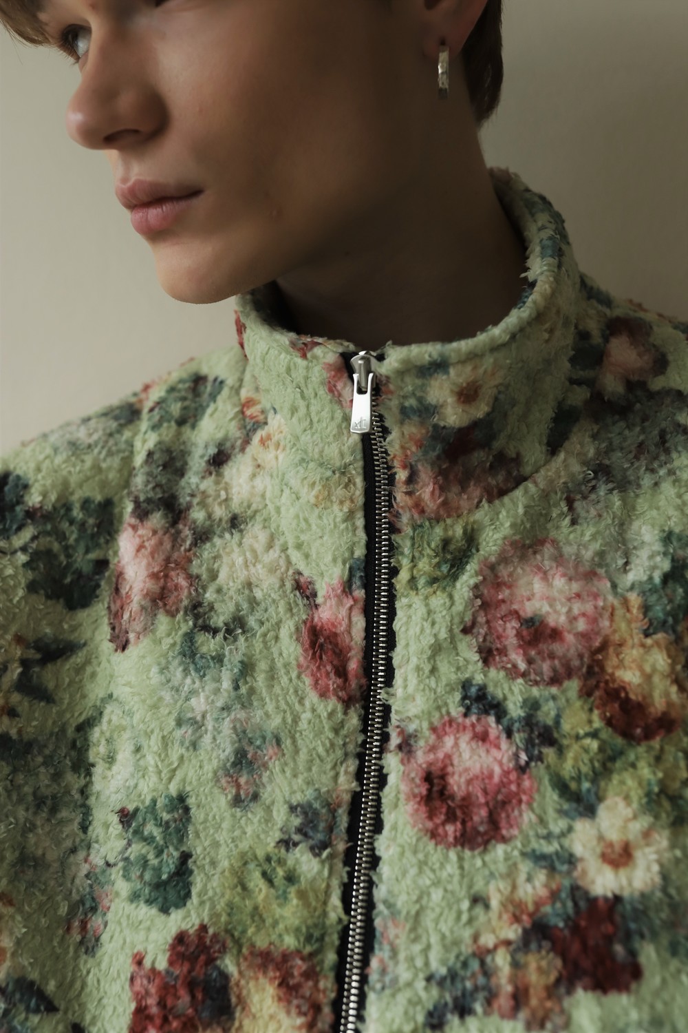 Floral fleece jacket