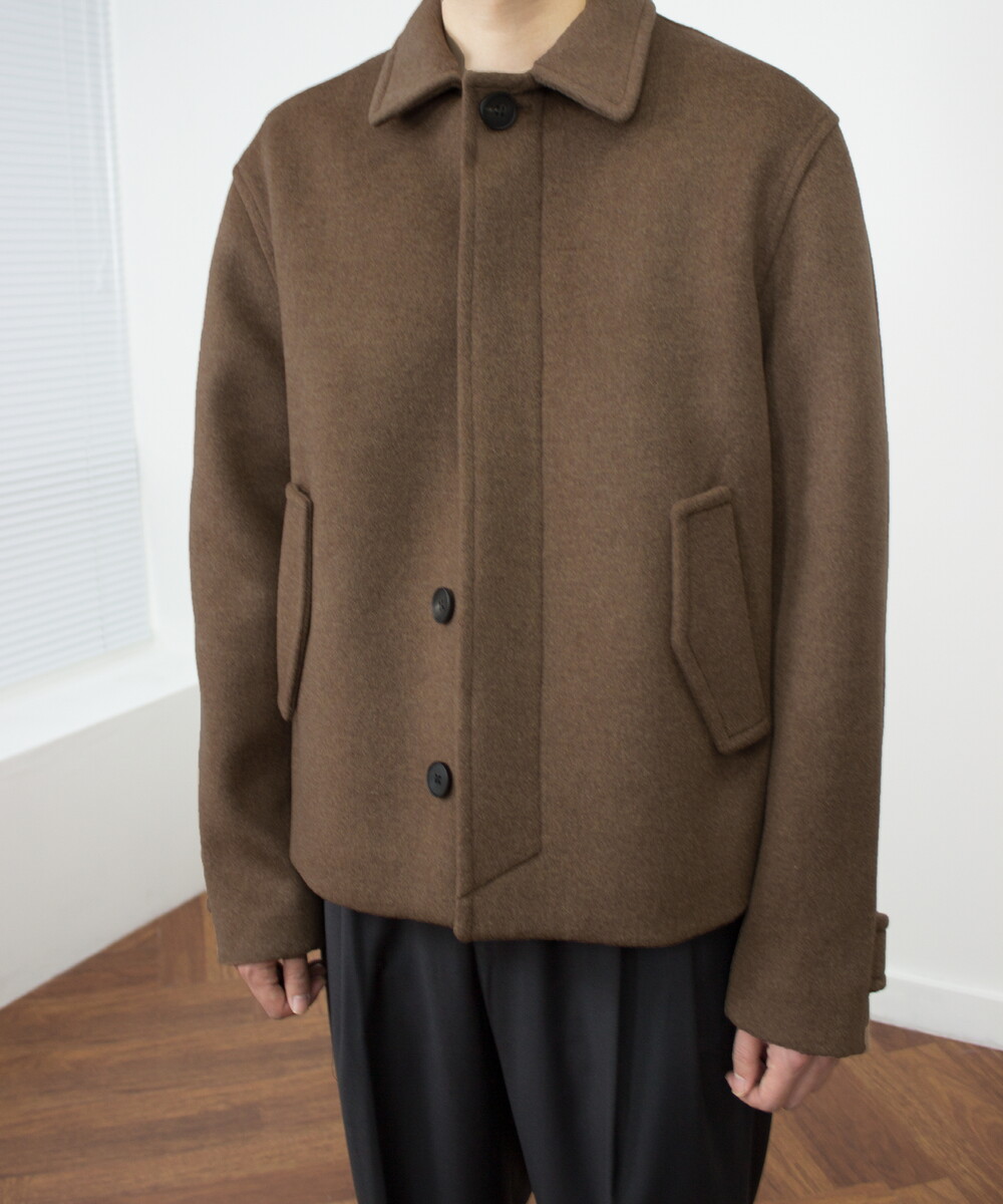 wool facel jacket (oatmeal brown)