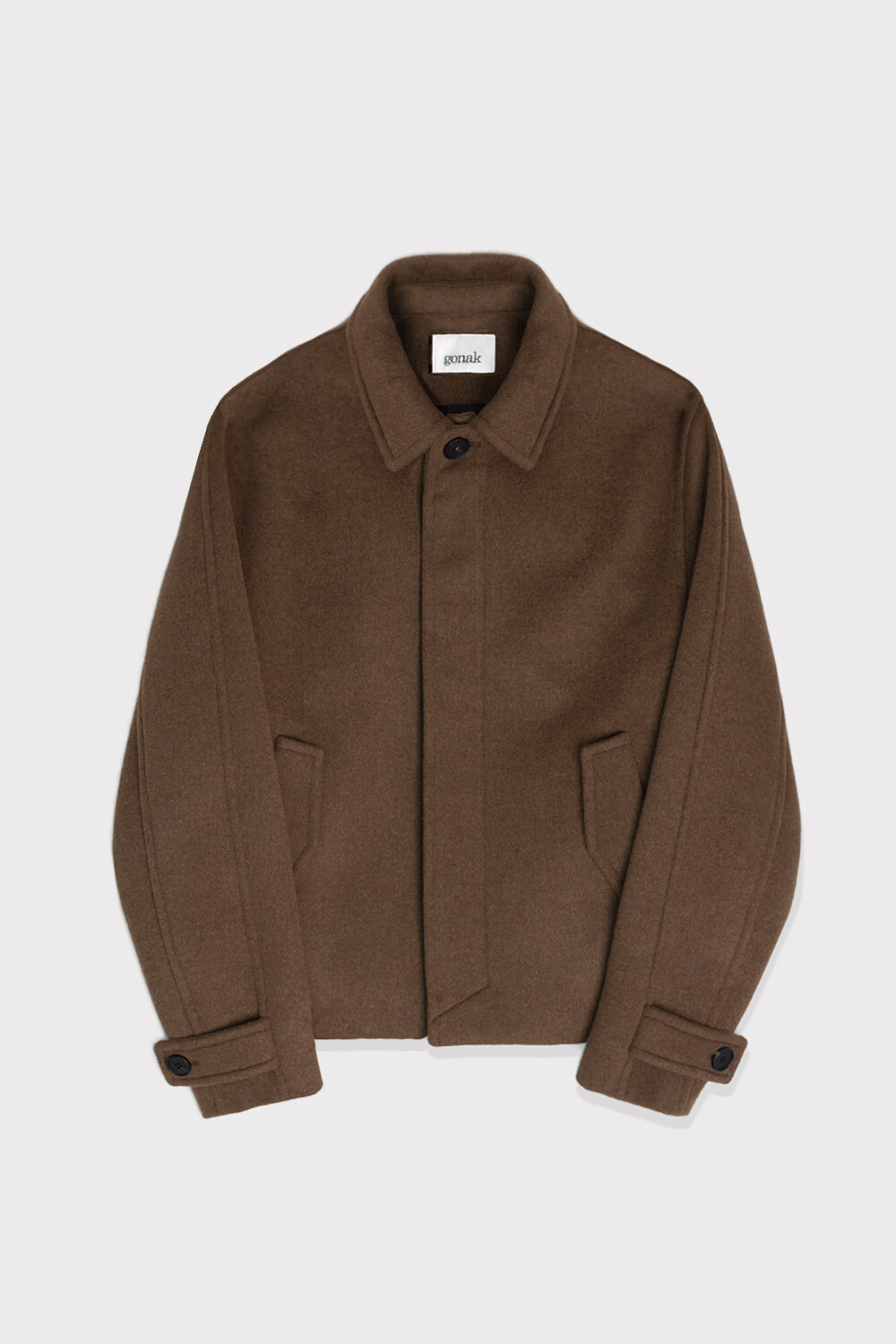 wool facel jacket (oatmeal brown)