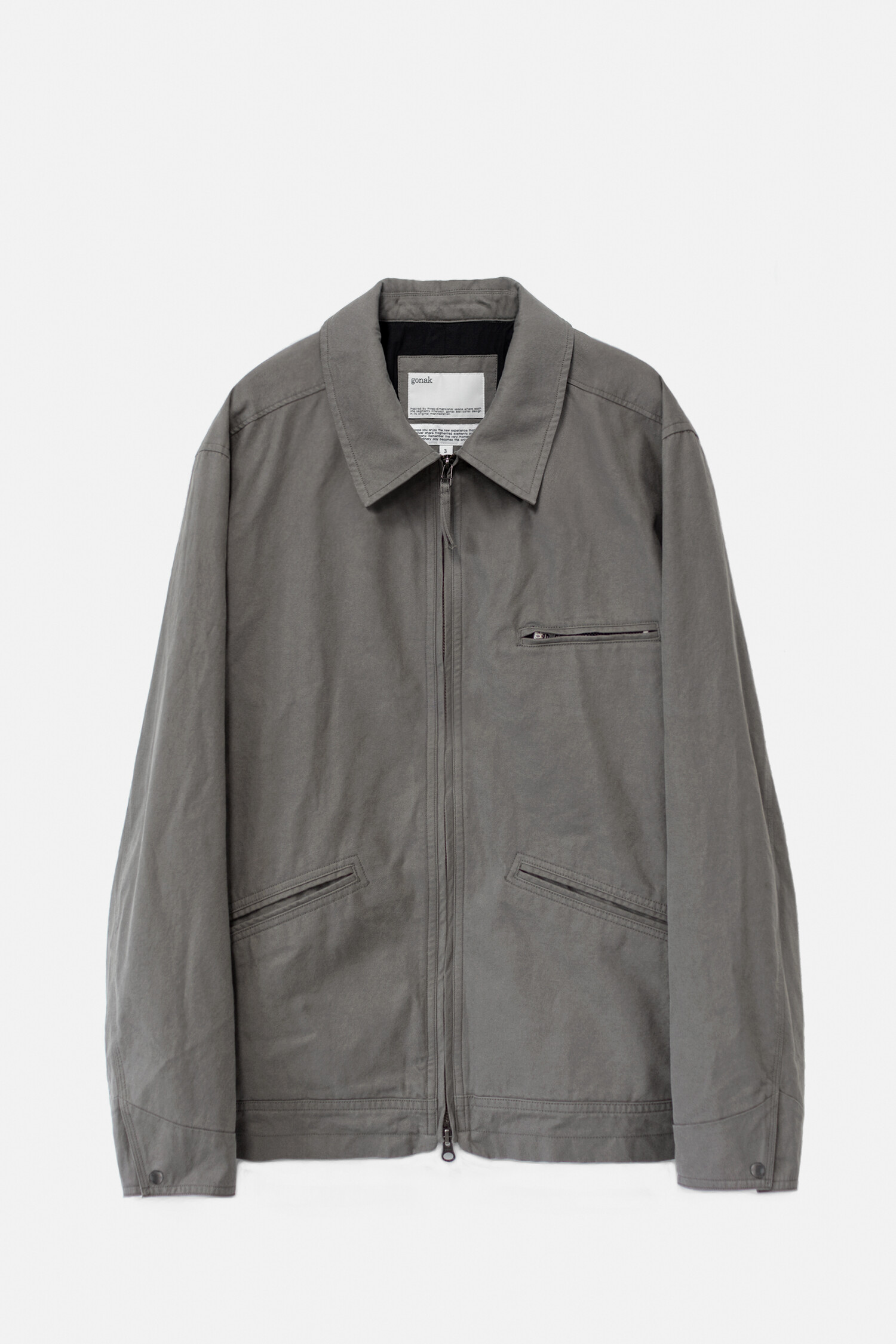 swing top jacket - gray beige