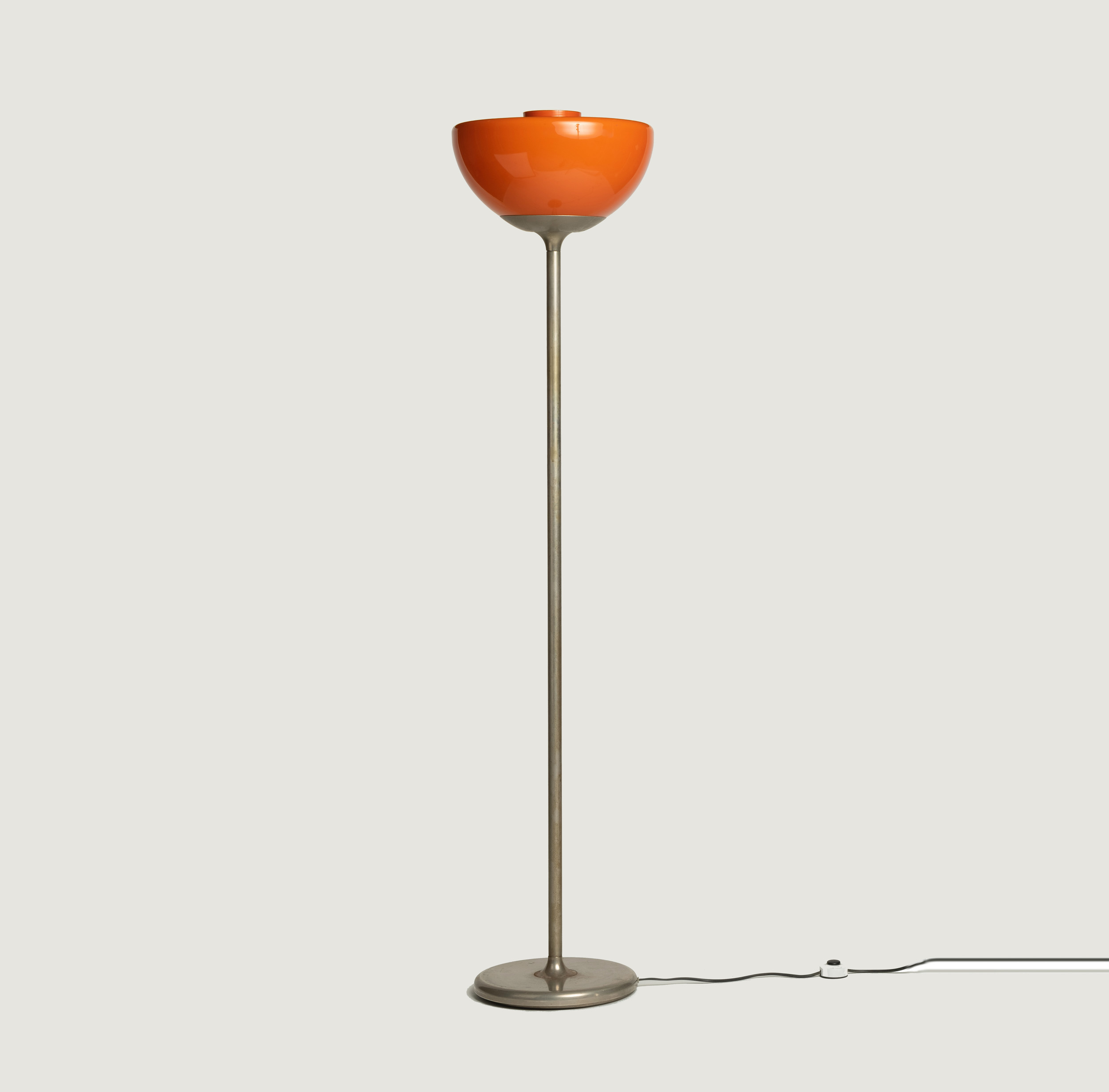 Vintage Orange Glass Floor Lamp
