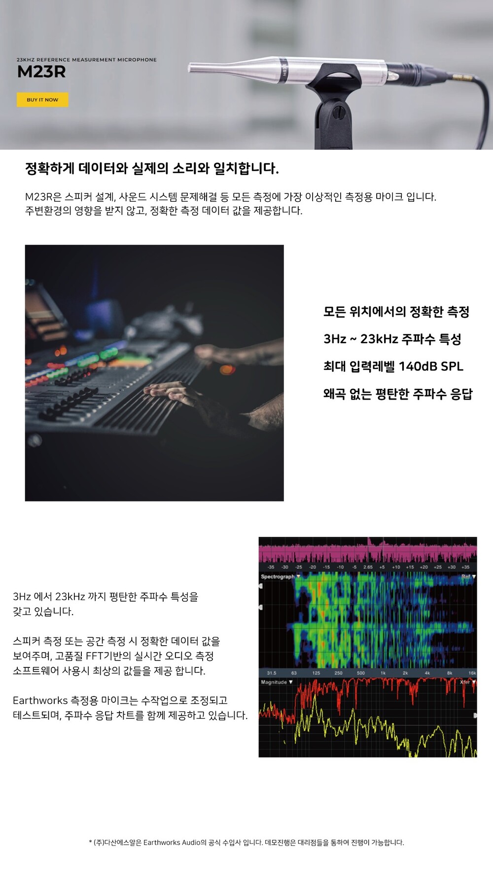 Earthworks Audio M23R 어스웍스 측정용 마이크