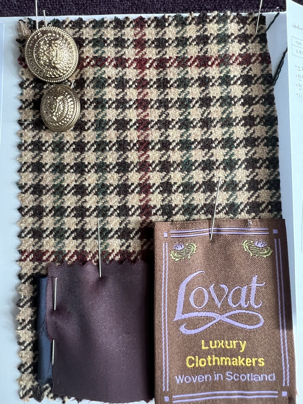 Atelier De Cemoment Jaena Check Jacket _ Fabric by LOVAT, Made in Scotland