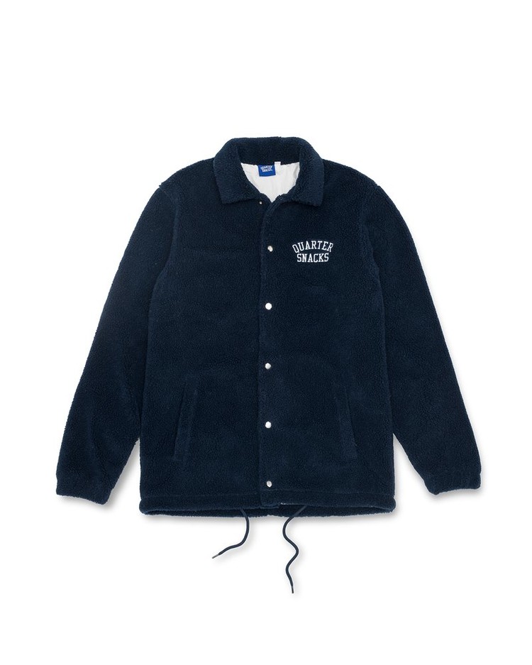 quartersnacks fleece coach jacket