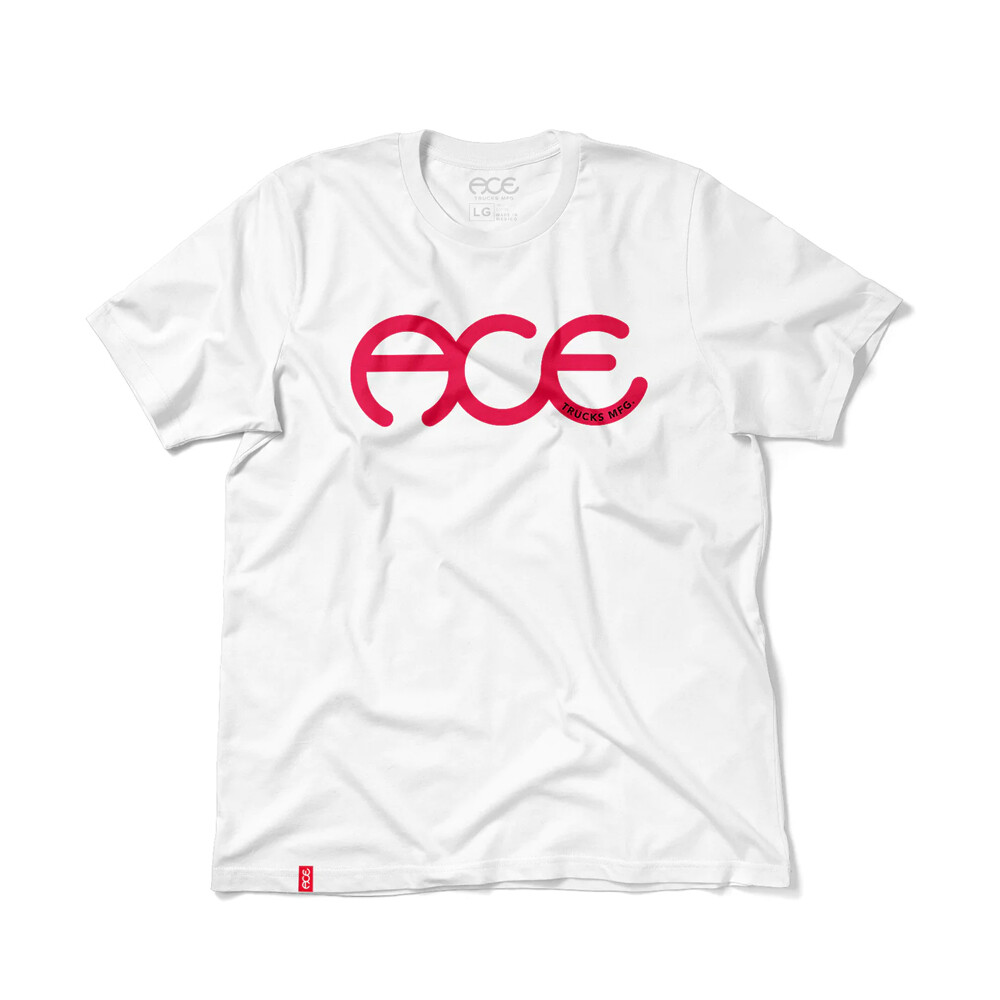 ACE TRUCKS RINGS LOGO TSHIRT NATURAL WHITE