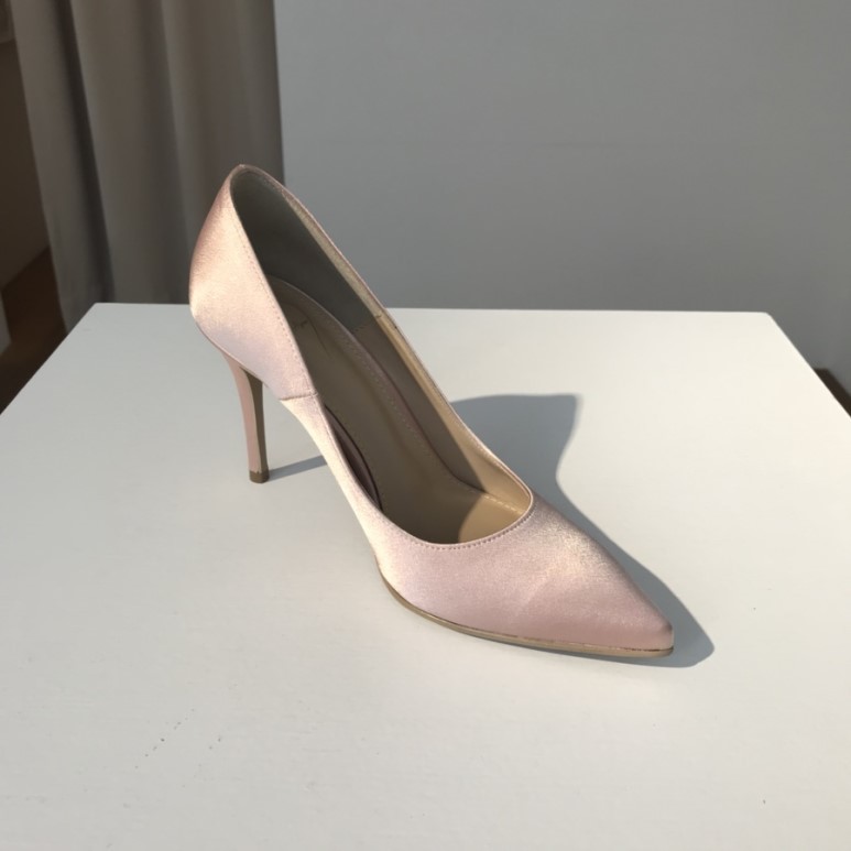 satin stilettos