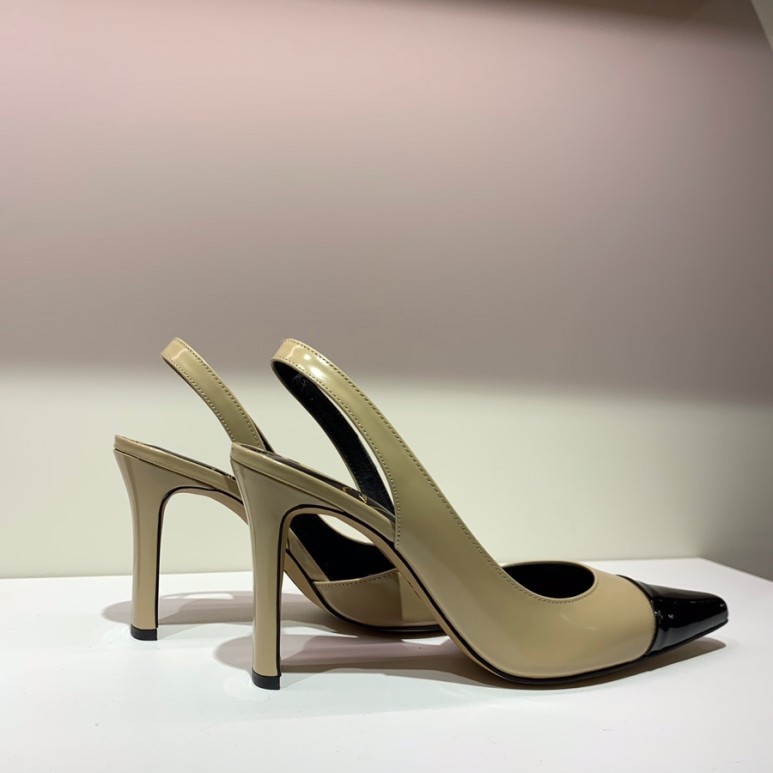 two tone slingback flats