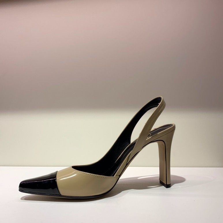 two tone slingback flats