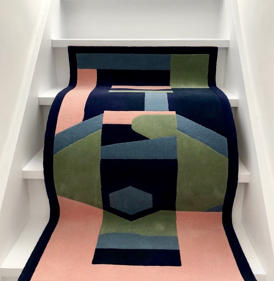 color blocking rug