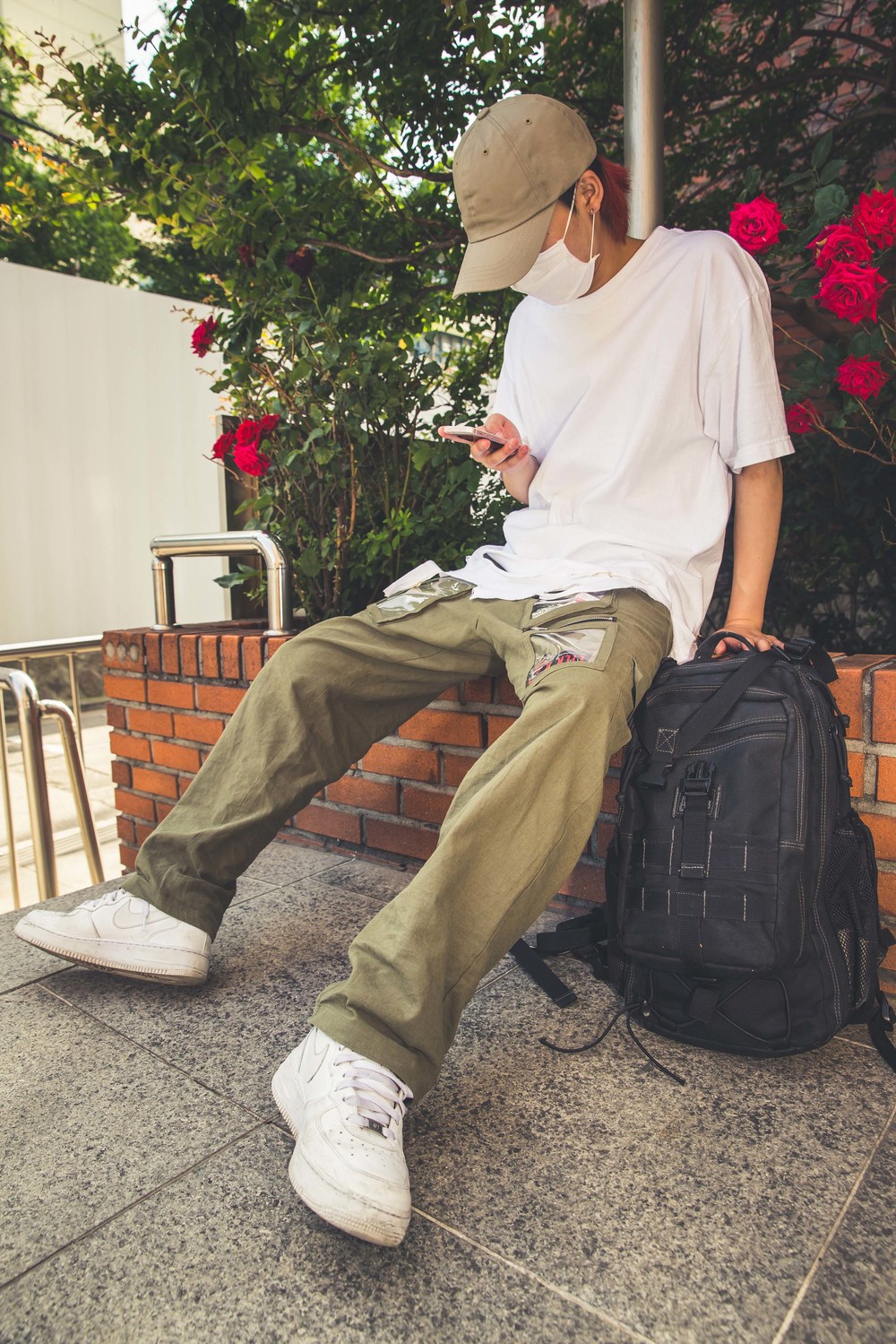 Ltck Pvc Cargo Pants Faded Khaki