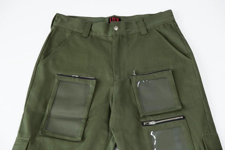 Ltck Pvc Cargo Pants Deep Khaki