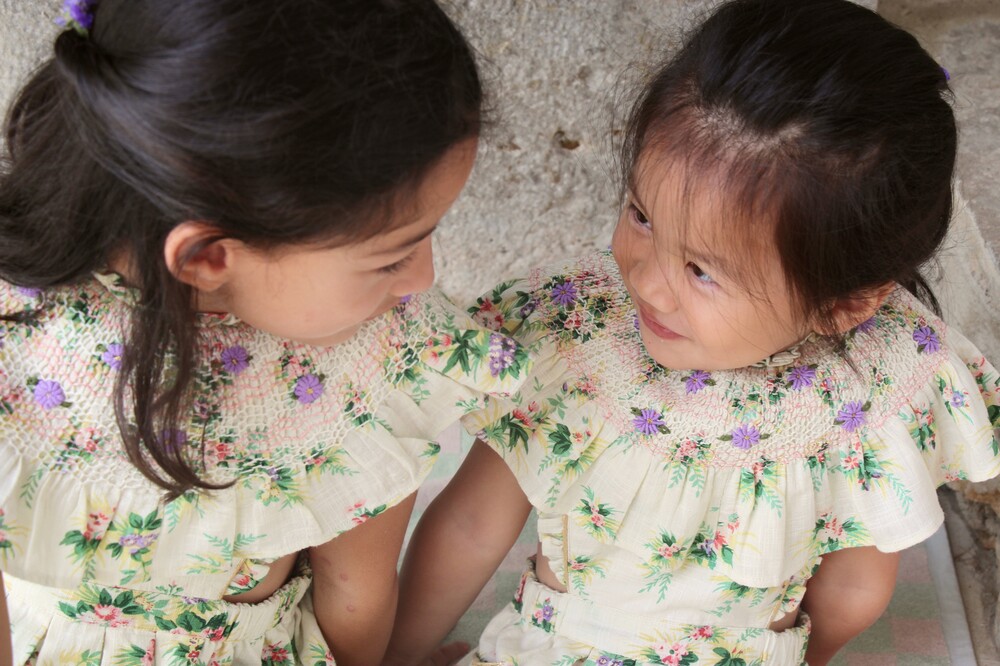 bonjour diary】Tropical flowers tunic - キッズ服女の子用(90cm~)