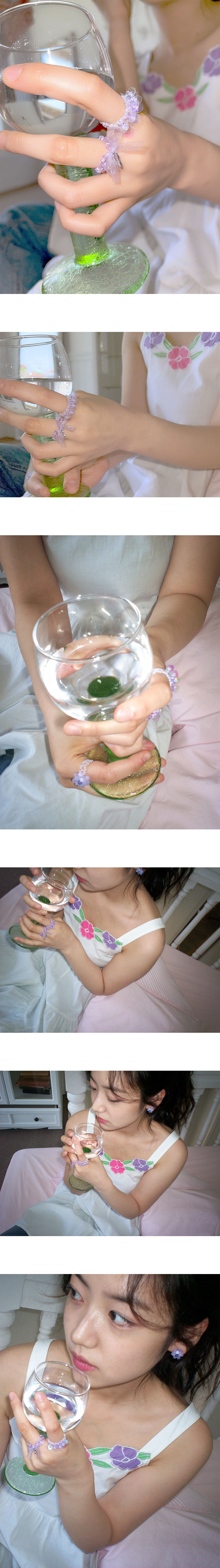 Spangle Beads Ring (Lavender)