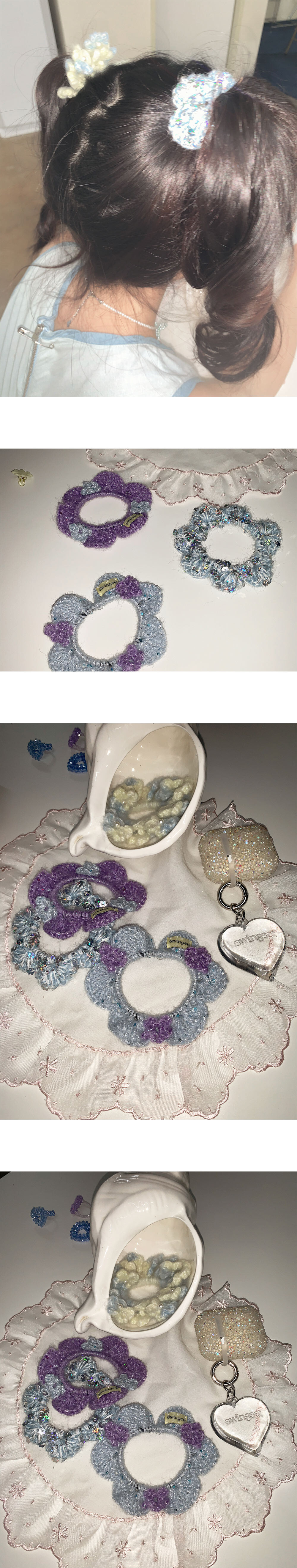 Party Hair Chouchou (Sky Blue)