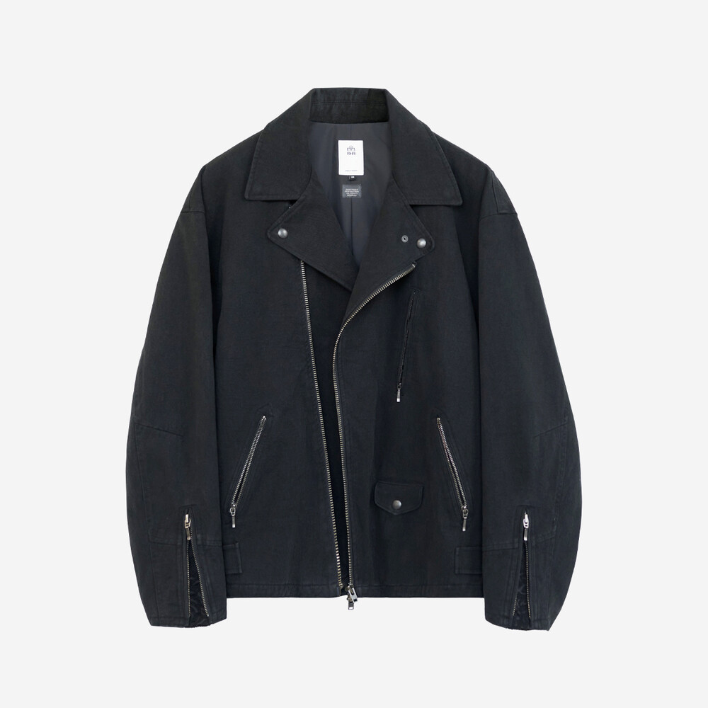 (02.15 PM6:00) cotton rider jacket - black